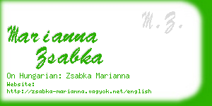 marianna zsabka business card